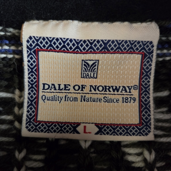 DALE OF NORWAY Nordic Quarter Zip Ski Sweater Wool Large - Picture 7 of 8
